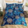 Ocean Theme Sea Turtle Duvet Cover Reptile Tortoise Comforter Cover Microfiber Starry Sky Galaxy Bedding Set Single Queen Size