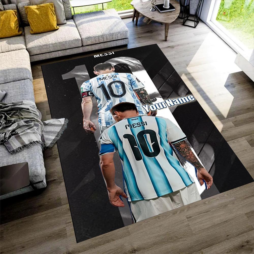 Messi Customize Your Name Carpet Perfect for Hallway Study room Entryway Bedrooms Anti-slip Rug Anime Office Decor