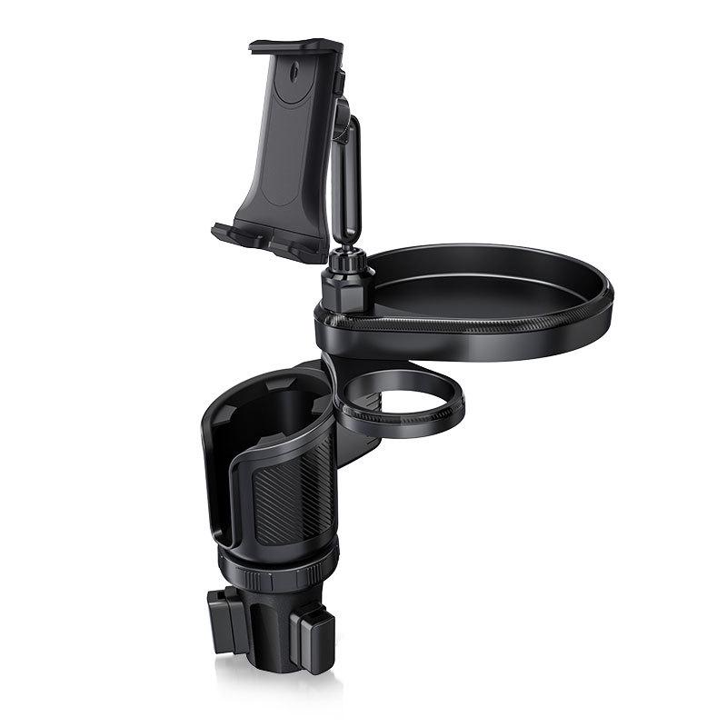 

Универсальный автомобильный держатель для стакана и поднос: Органайзер для мобильных устройств, еды и напитков чёрный