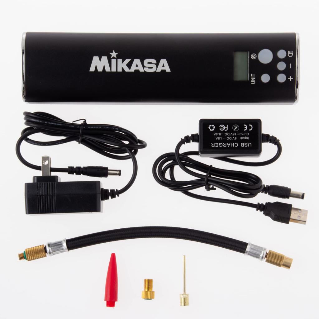 MIKASA AC-EP100 Electric Air Pump for Balls, Black