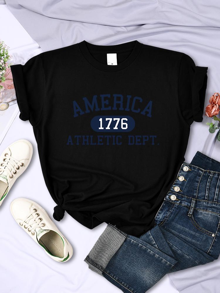 

America 1776 Athletic Dept футболка с надписью женский спортивный повседневный укороченный топ крутая футболка в стиле хип-хоп мягкая дышащая футболка женская