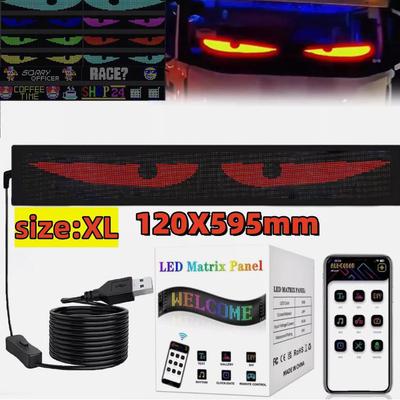 LED LKW Auto Dynamisches Teufelsauge Lichtplatte Windschutzscheibe Rechteckig Flexibles Display Licht DIY Programmierbar Bluetooth App Steuerung