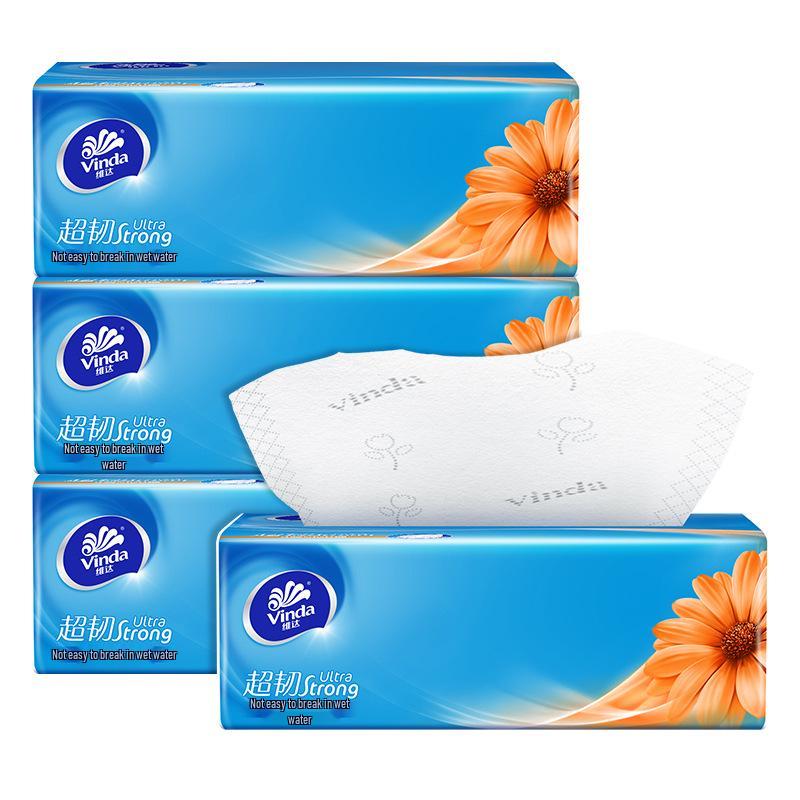 Vinda Ultra Strong 3-слойные бумажные салфетки для лица, 100 листов, семейная упаковка 24 штуки