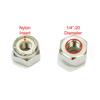 1/4"-20 Nylon Insert Lock Nuts (100 Pieces) Stainless Steel Finish Hex Lock Nuts, 304 (18-8) Stainless Steel Plain Finish, Corrosion-Resistant Commerc