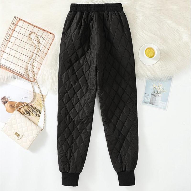 Light Down Warm Silk Cotton Pants Loose Large Size Fashion Casual Harlem Clip Cotton Pants Female Winter