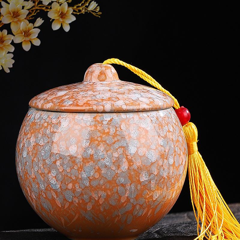 Program Gift Universal Ceramic Kiln-Change Tea Canister for Gifting