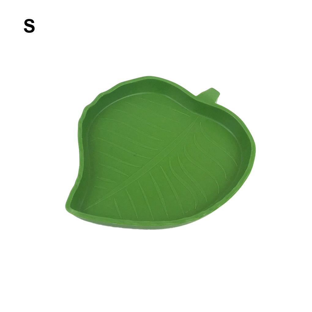 Healthy Feed For Pets Durable Plastic Bowl With Easy To Clean Drinking Bowl Dish Reptile Water Bowl Pet Bowl Feeder Small Leaf Style