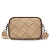 Leather Fashion Women's Bag New Diamond Square Bag First Layer Cowhide Woven Shoulder Bag Messenger Bag Women