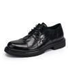 Men'S Shoes Fashionable Breathable Formal Business Shoes Spring Autumn Thick-Soled Blue Round Head Small Leather Shoes Casual Fashion Leather Shoes