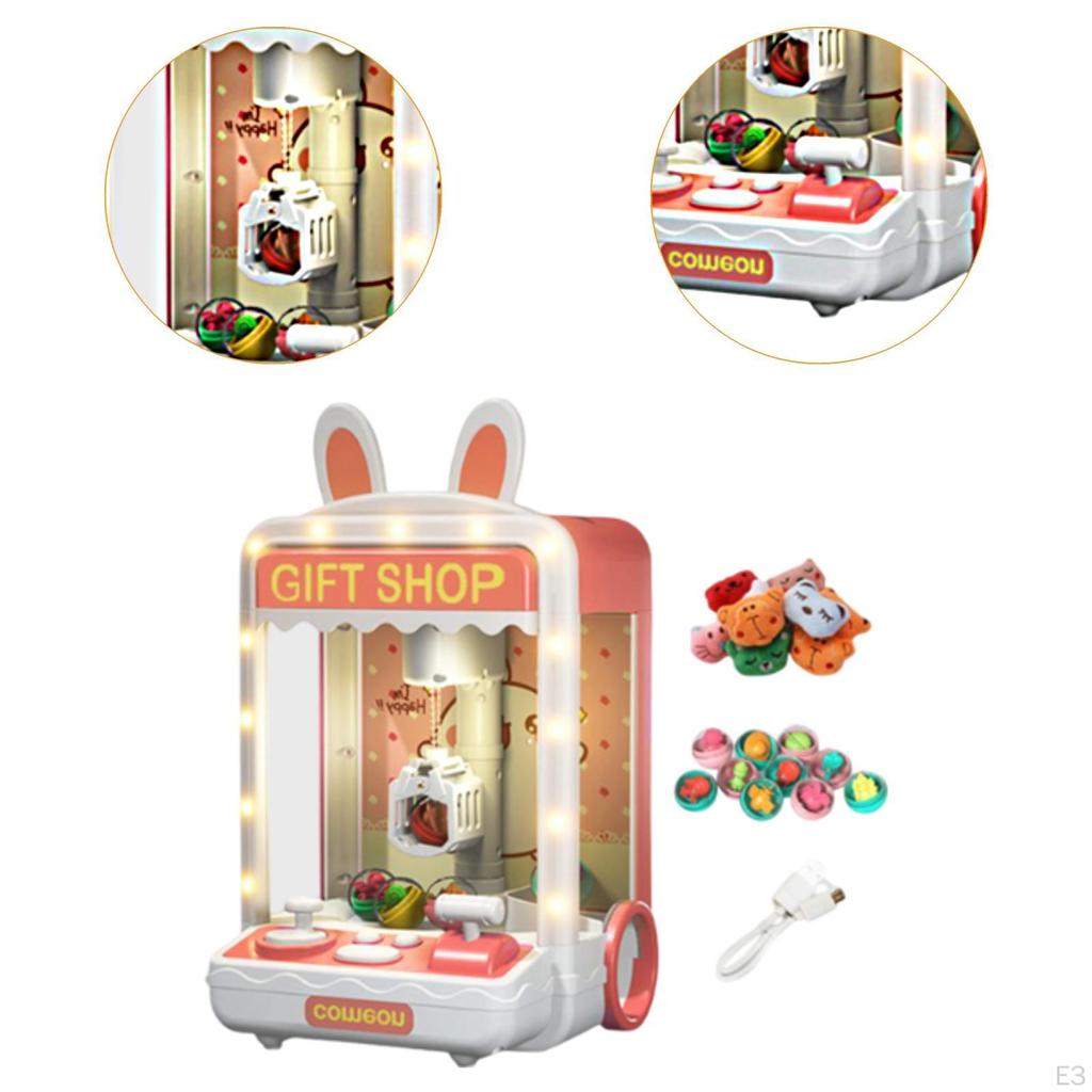 Claw Machine for Kids Arcade Game with 10 Dolls Capsule Toys,Gift,Candy Grabber Vending