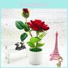 Rose Realistic Artificial Potted Plant Bonsai For Gift And Home Decoration