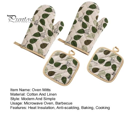 Heat Resistant Oven Mitts And Pot Holders Set Convenient Storage High Heat Resistance Up To 500 Degrees Fahrenheit Non-Slip Grip Kitchen Essential