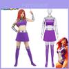 Peruca Fantasia Cosplay Vibrante Starfire Jovens Titãs Para Adultos Perfeita Para Halloween, Baile de Máscaras e Comic Con