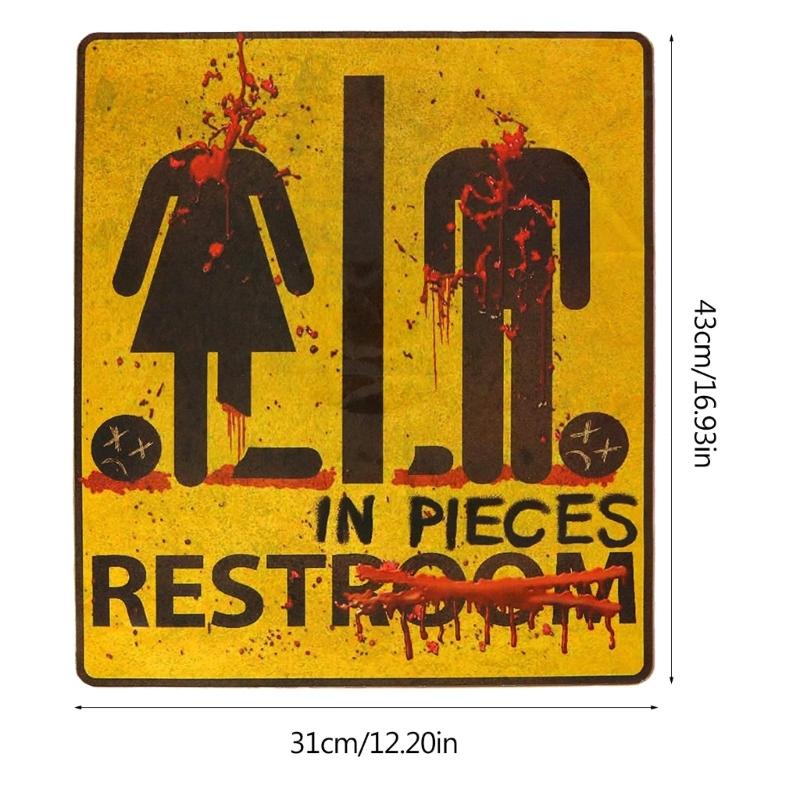 Halloween Toilet Decal Door Horror Stickers Create a Haunted House and Performances Prop with Quality Materials