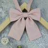 Solid Satin Square Corner Bow Tie Classic College Style Elegant Accessories For Girls Students Daily School JK Uniform Wear