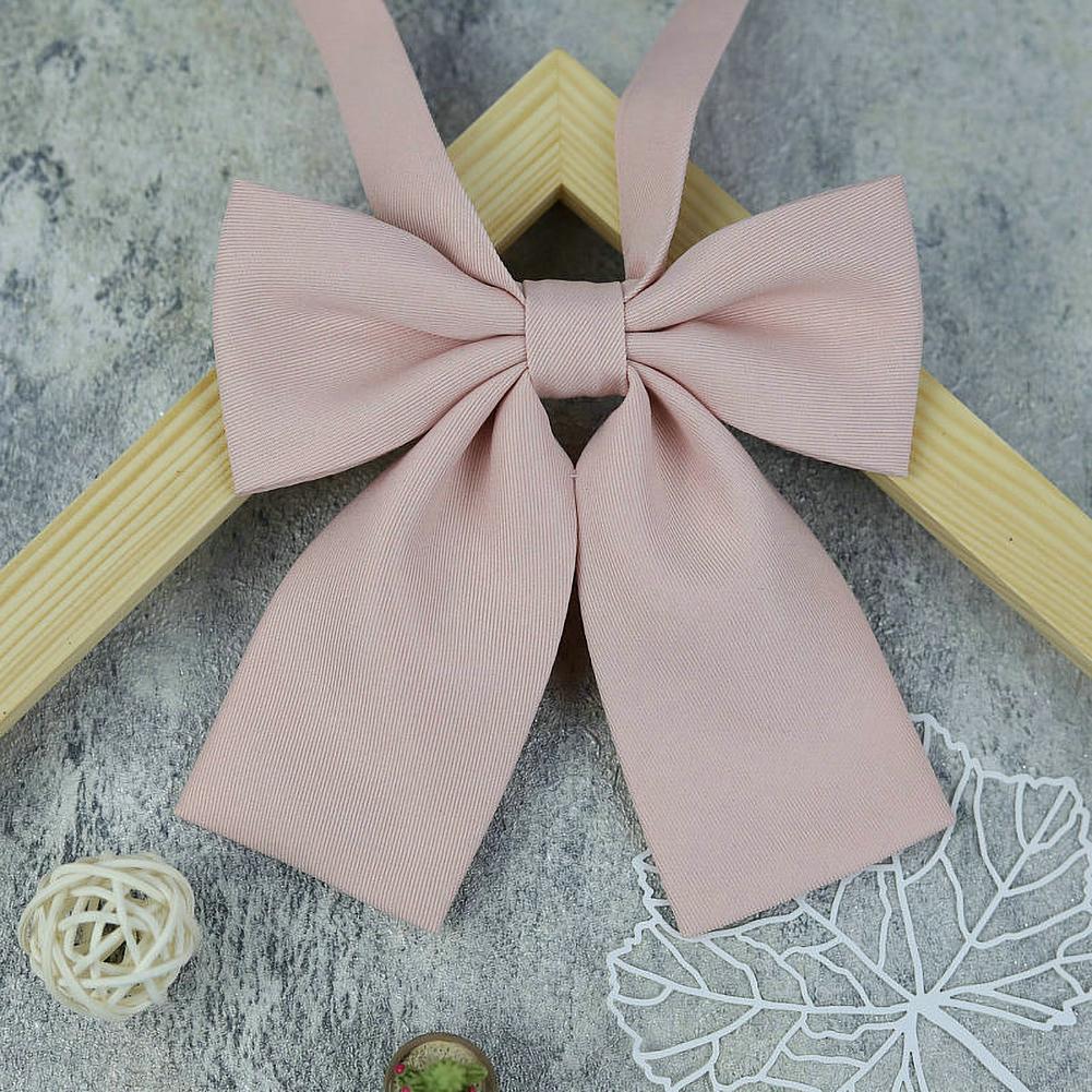Solid Satin Square Corner Bow Tie Classic College Style Elegant Accessories For Girls Students Daily School JK Uniform Wear
