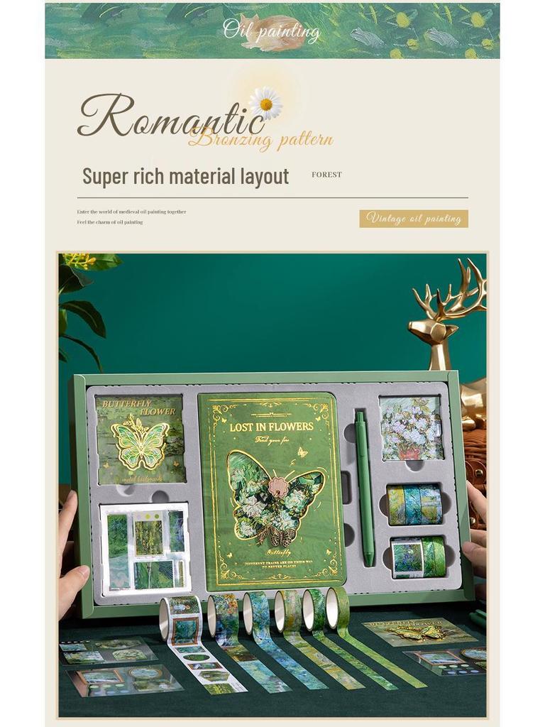 Vintage Oil Painting Notebook Set: Journal and Diary Gift for Students - Perfect for Back To School or Children's Day Souvenir