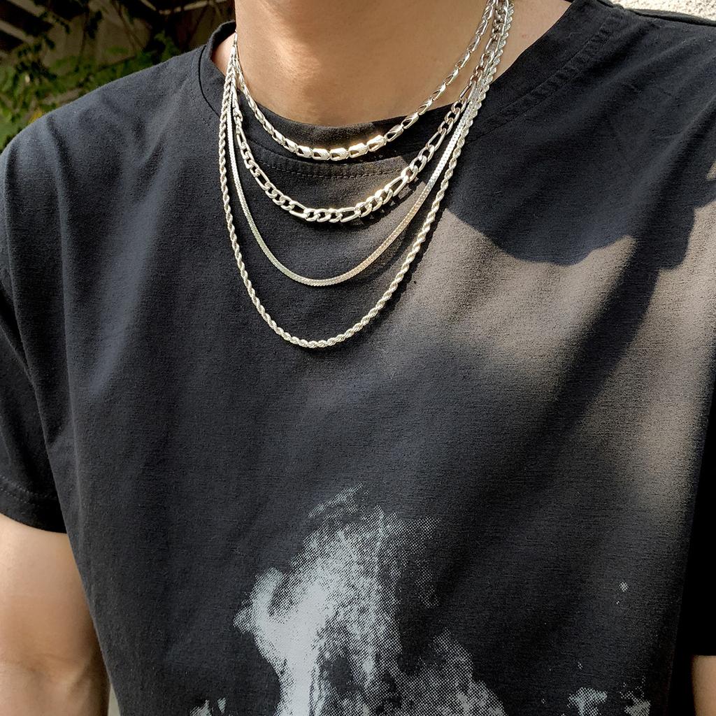 Creative Men's Necklace Fashion Casual and Elegant Multi-layer Tassel Metal Accessories Necklace Sweater Chain
