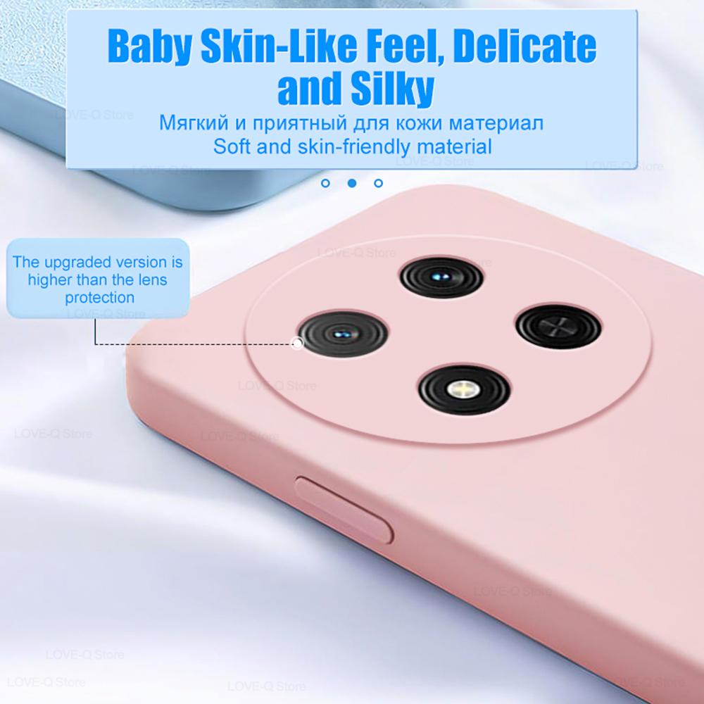 For For Honor Magic 7 Lite Case Liquid Silicone Camera Lens Protector Phone Cases For Honor Magic 7 Magic7 Lite Pro 7Pro Magic 7lite