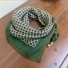 Chic Autumn/Winter Silk Scarf with Magnetic Golden Ball Clasp – Korean Style Neck Warmer
