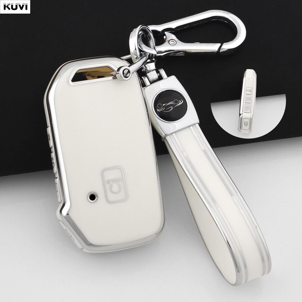 Tpu Car Remote Holder Fob Keychian Case Cover For Kia Telluride Sx Sportage R K5 Gt Line Seltos Accessories