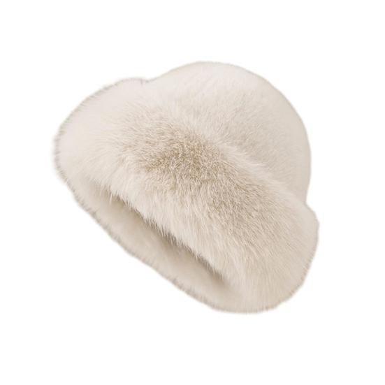 Basin Hat Women Winter Warm Thickened Brim Bucket Hat Solid Color Windproof Outdoor Cold Weather Hat Headwear