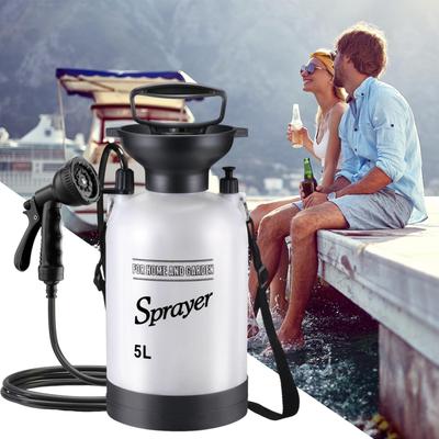 5/8L Portable Shower Water Pump for Outdoor Traveling Hiking Camping Multi-function Handheld Sprayer for Irrigation Car Wash