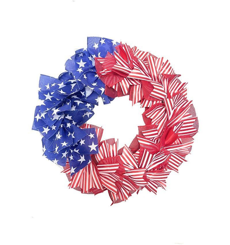 Unabhängigkeitstag Kranz Neuer künstlicher Blumenkranz Türhänger Außenhof Party Dekoration Ornamente