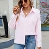 New 2025 Women's Casual Striped Knitwear Lapel Sweater Top