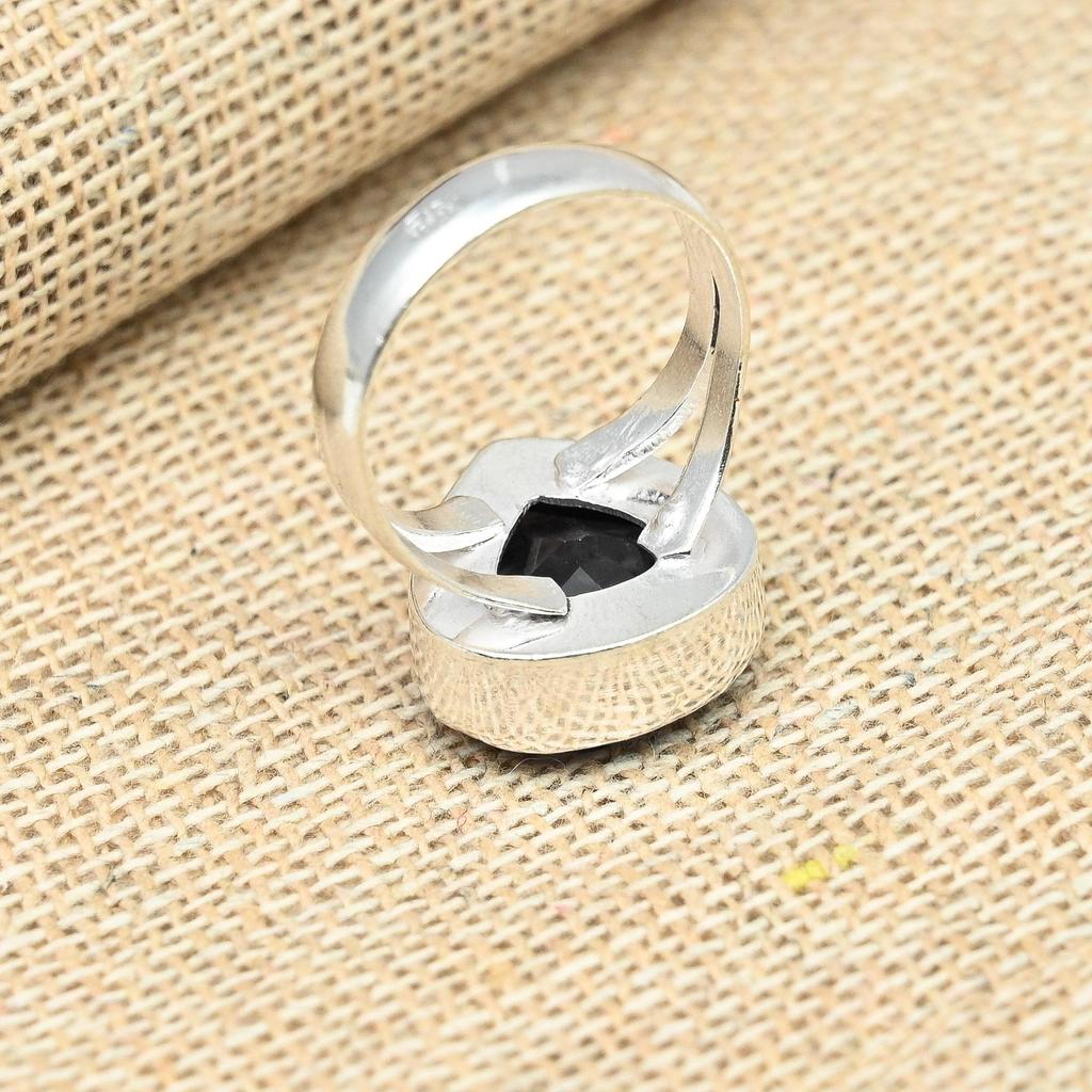 Úžasný iolitový drahokam 925 Sterlingové stříbro Ručně vyrobený designový prsten Šperk Všechny velikosti