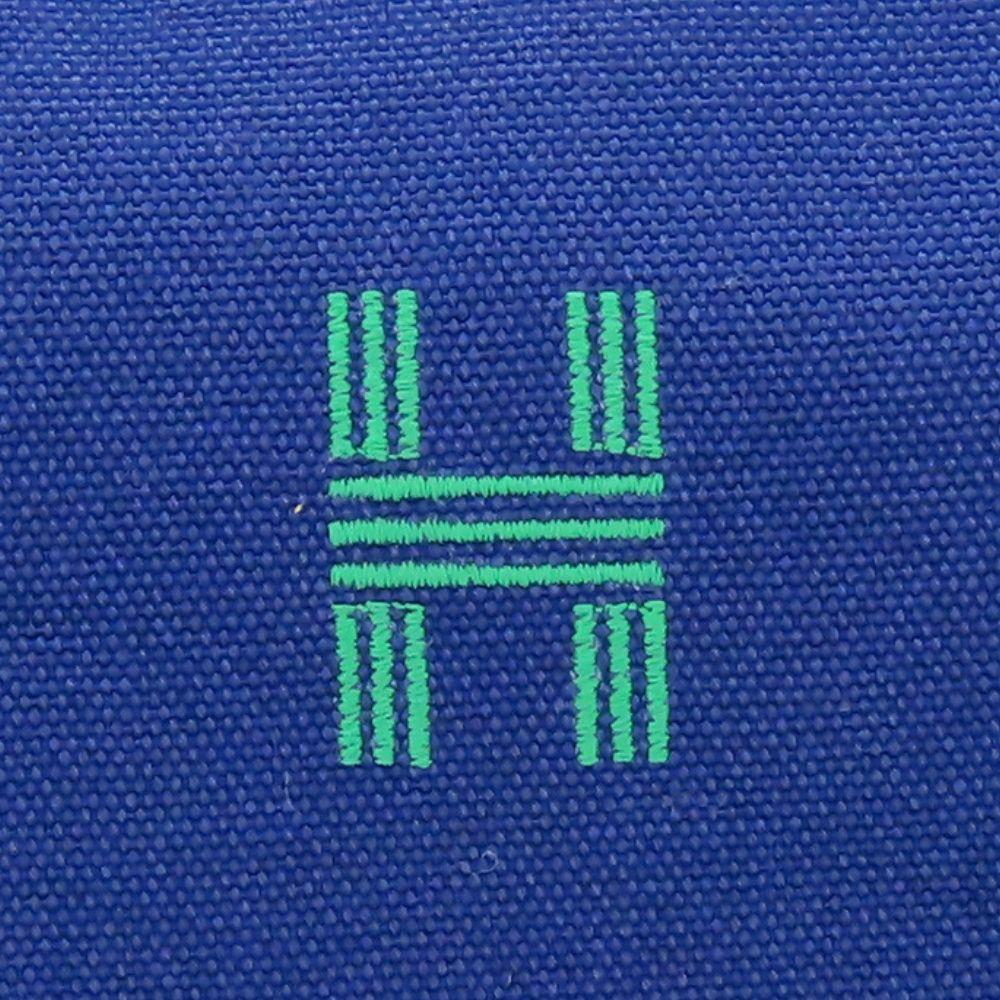 Gebrauchte HERMES Tasche Brid a Black PM Baumwolle Marinegrün Alltagsgebrauch