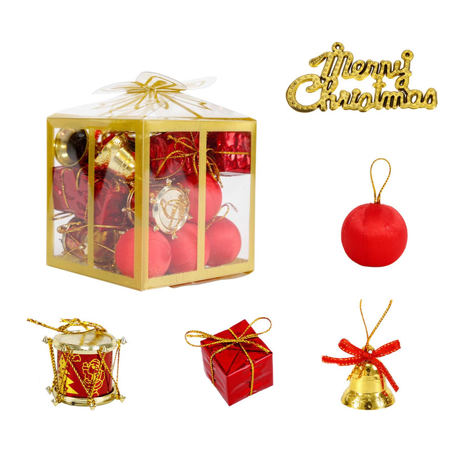 

26PCS Christmas Ball Decorations Christmas Ornaments Balls Pendants in a Gift Box червоний