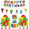 Cartoon Sprunki Birthday Party Decoration Sprunki Game Set Tableware Tablecloth Paper Cup Plate Party Decoration Supplies Gift