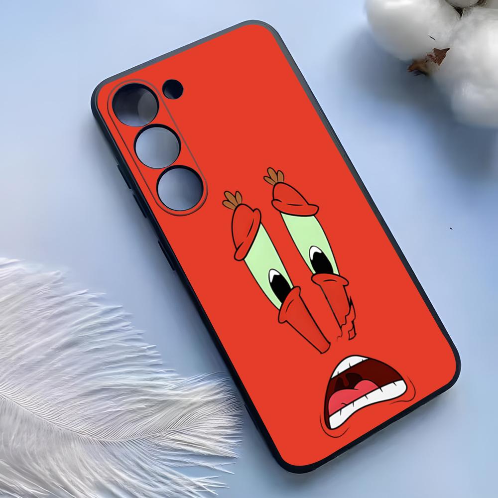 Pouzdro na telefon PongeBob Krabby Patty pro Samsung S25 Ultra S24 S23 S22 S21 S20 Plus Fe Galaxy A54 A53 A34 A25 Silikonový kryt