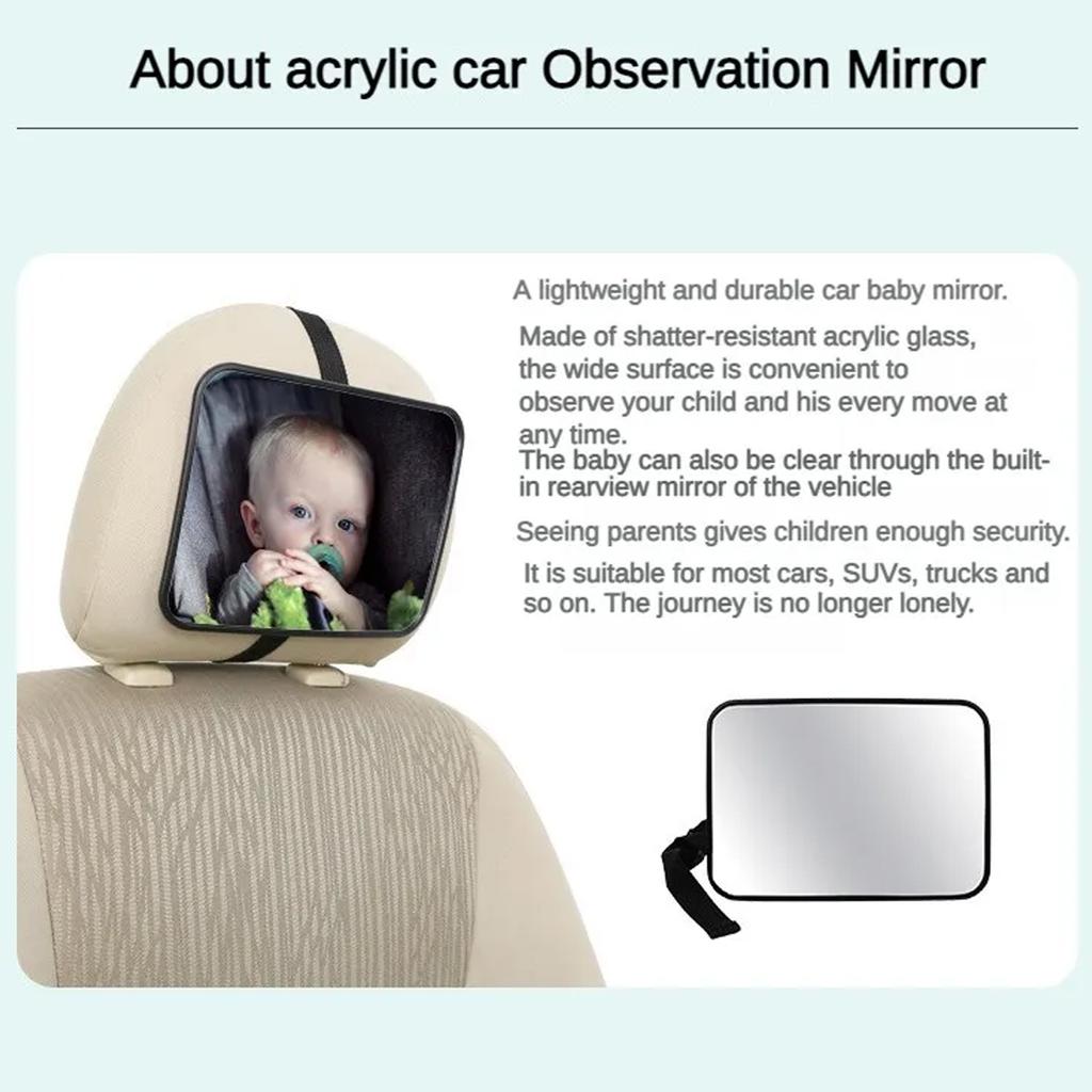 Rückspiegel für Säuglingskinder, Baby-Kindersitz, Sicherheits-Kopfstützenhalterung, breit, hohe Qualität, Auto-Innenausstattung