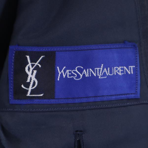 Yves Saint Laurent Striped Pattern Tailored Jacket Blue Men's Used