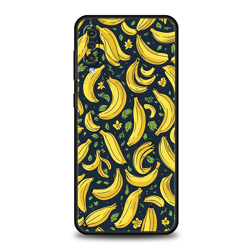 Phone Case for Samsung Galaxy A56 A36 A26 A06 A16 A24 A36 A54 A14 A42 A22 A20 A12 A10 5G Soft TPU Shell Funny Bite Apple Banana