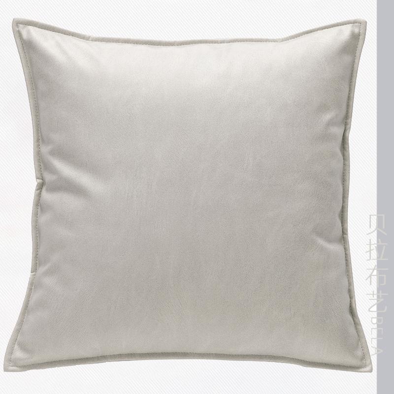 1PC Technology Cloth Pillowcase Modern Solid Color Imitation Leather Waterproof Cushion Cover Nordic Sofa Living Room Decor