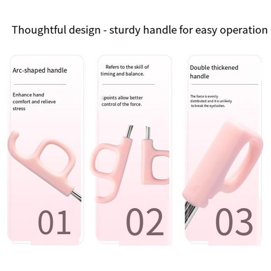 Precision Eyelash Curler with Ergonomic Handle Volumizing Eye Lash Curler Natural Long Lasting Lashes Curling Tools for Women Makeup