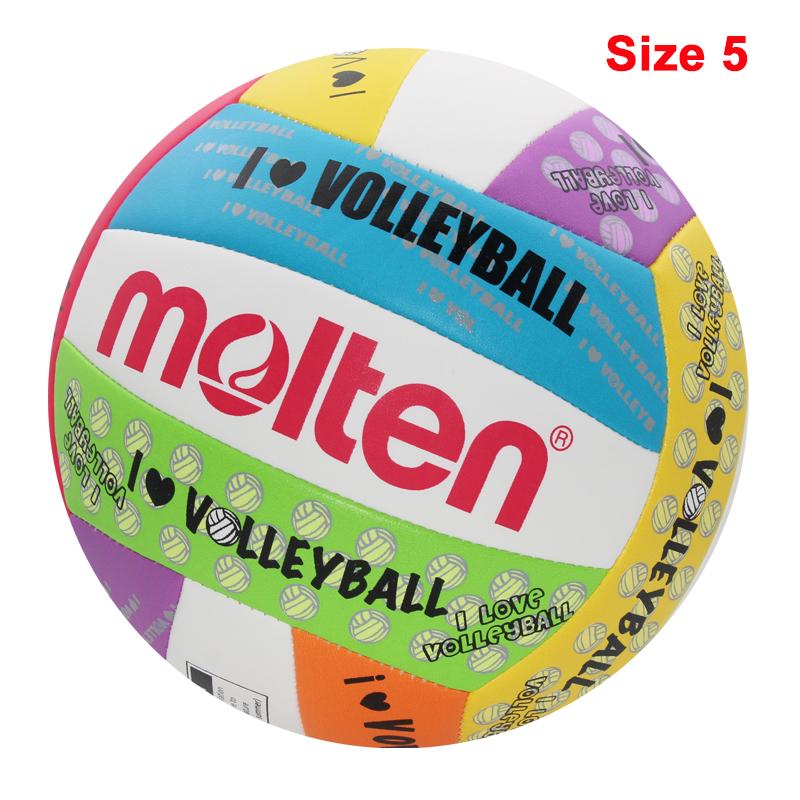 

Molten Новый волейбольный мяч Стандартный размер 5 Материал ПУ Мягкий на ощупь Высокое качество Для спорта в помещении и на открытом воздухе Соревновательные тренировочные мячи