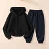 Unisex Kids Hoodie and Sweatpants Set, Casual Athletic Tracksuit for Boys Girls