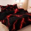 Lightning Crack Texture 3D Bedding Set Glowing Thunder Print Duvet Cover Pillowcase Bedroom Decor Gift