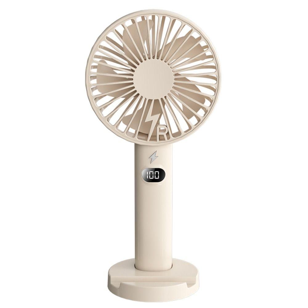 5-Speed Wind Charging Fan Handheld Desk Fan Portable Mini Fan With Phone Holder