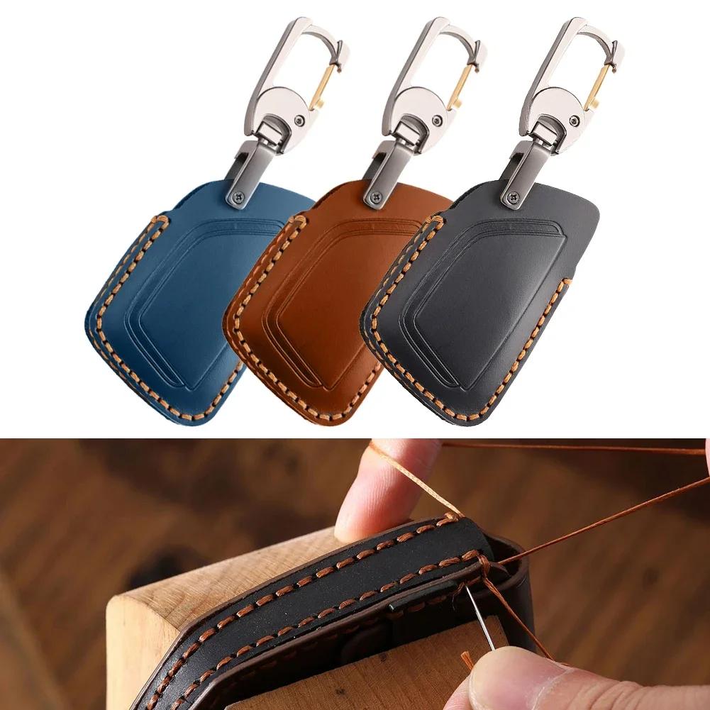 1pcs Leather Car Key Fob Case Covers 5 Button Compatibility Suit For Chevrolet For Silverado 2024 - 2024 For Sierra 2024 - 2024