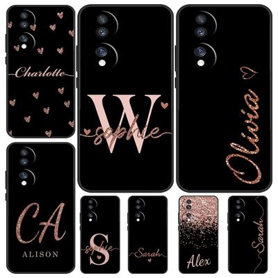 Bling Personalizovaný Název Pokovení Pro Honor 90 70 50 Lite Magic 5 Pro 8X 9X Pouzdro Na Telefon Pro Honor X8a X9a X7a X6a X9 X7 X8 X9b