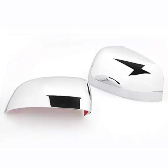 Chrome Top Half Door Side Mirror Cover 2PCS for Left and Right Sides For 2011-2016 Dodge Durango & Jeep Grand Cherokee