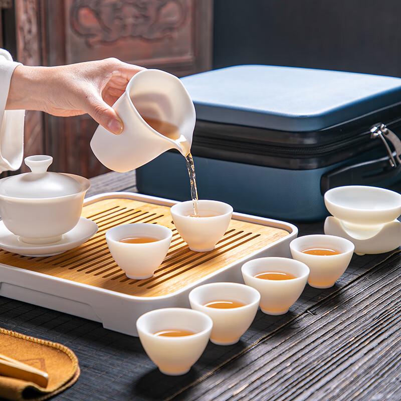 

Topway 10-Piece Ceramic Gaiwan Travel Tea Set