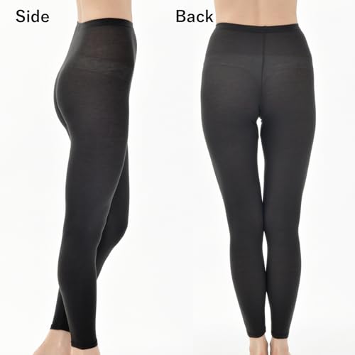 BVD heat edit Women's Moisture-Wicking, Heat-Generating Cropped Bottoms, BAJW60DN, Charcoal Gray