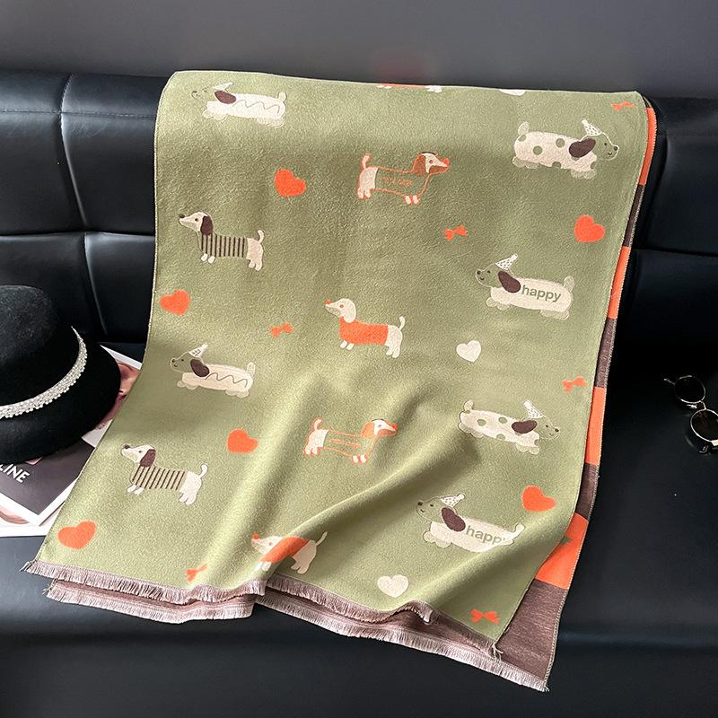 Luxury Women Colorful Bee Animals Pattern Shawl Pashmina Keep Warm Autumn Winter Scarf For Mujer Femme Stylish Accessory Bufanda