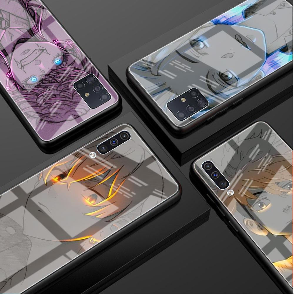 Glass Case For Samsung Galaxy A52 A71 A50 A51 A70 A21s A31 A72 A10 A12 A30 A22 5G Phone Cover  Japanese Anime Tokyo Revengers